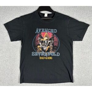 Avenged Sevenfold Hail to the King Black Graphic T-Shirt Mens Medium
